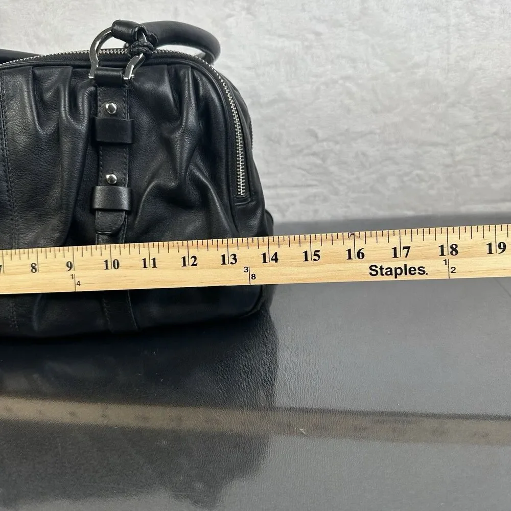 Cole Haan Cornelia Women's Triple Zip Satchel Handbag Black-Smooth Soft Leather